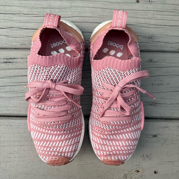 Adidas Pink Knit NMD R1 Shoes in Ash Pink Orchid Tint size 8.5 - Picture 10 of 16